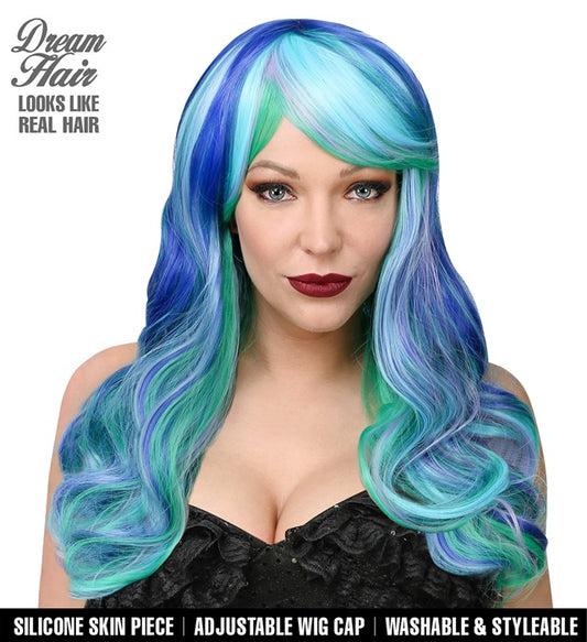 Leia Dream Hair Perücke mit realistischer Silikonhaut in farbiger Verpackung