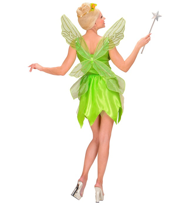 Fantasy Fairy Kostüm mit Kleid und Flügeln in zarten Farben für Fasnacht