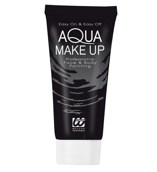 Schwarzes Aqua Make-up in 30 ml Tube für Fasnacht und Karneval