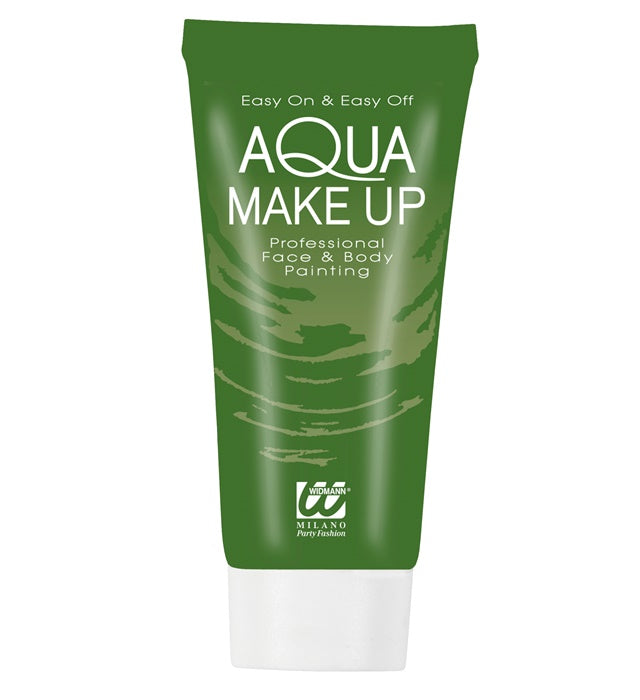 Grüne Aqua Make-up Tube 38 ml für Fasnacht und Karneval