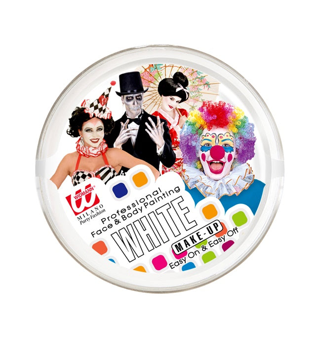 Weißes Make-up in Schale 25 g für Fasnacht und Karneval