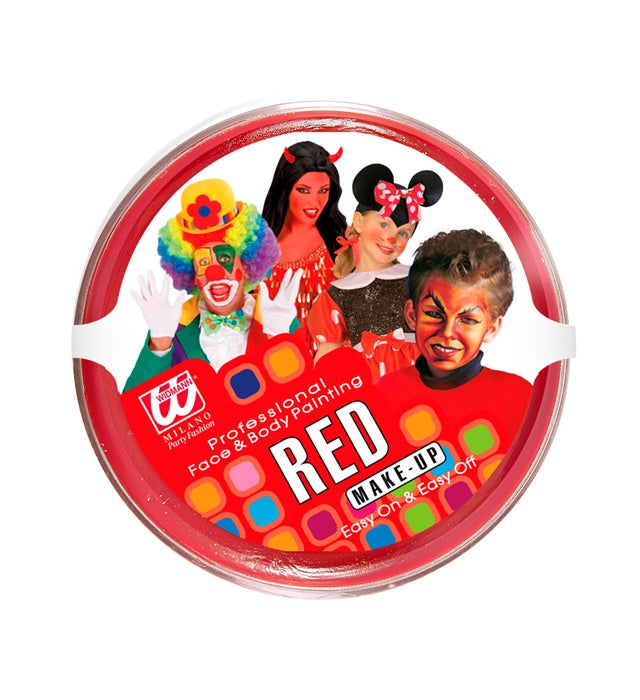 Rotes Make-up in Schale für Fasnacht und Karneval
