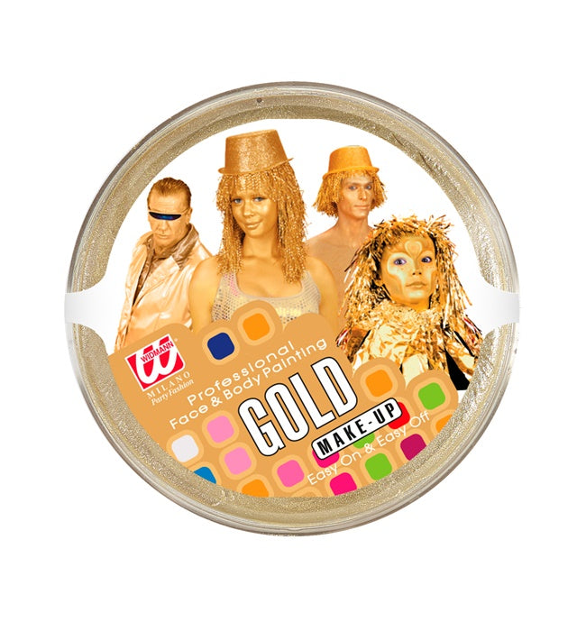 Goldenes Fasnachts-Make-up in Schale, 25 g Inhalt