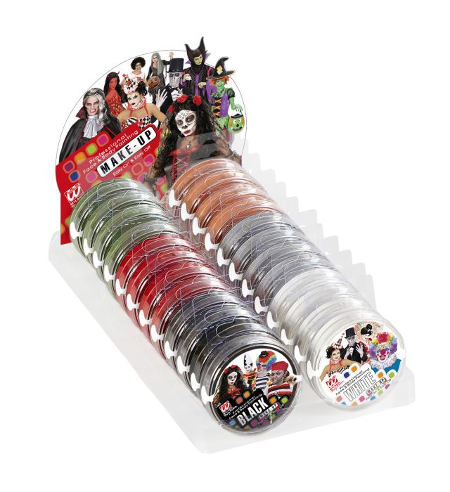 Halloween Make-up Set mit 24 Farben in Schalen-Displaybox