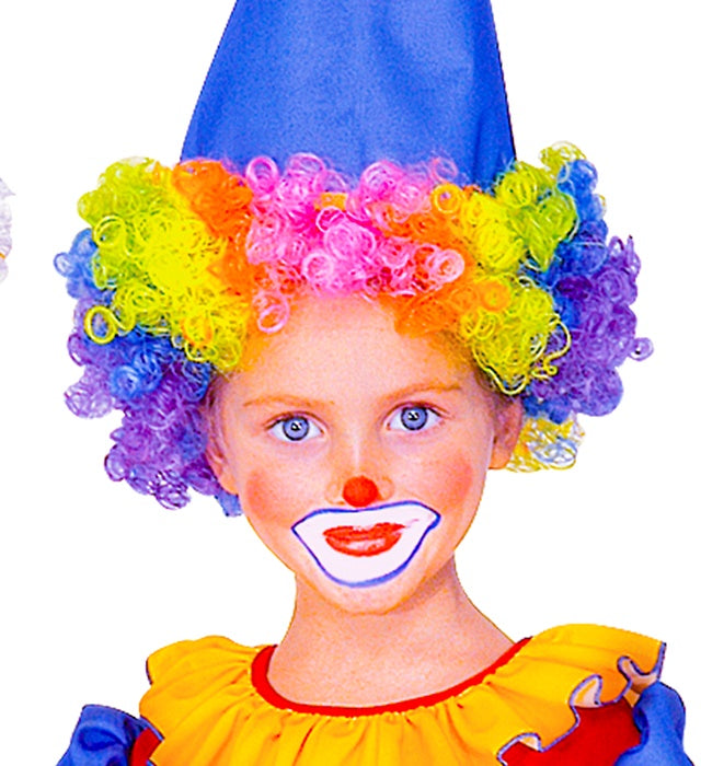 Set mit bunten Schminkstiften und Anspitzer für Fasnacht und Karneval