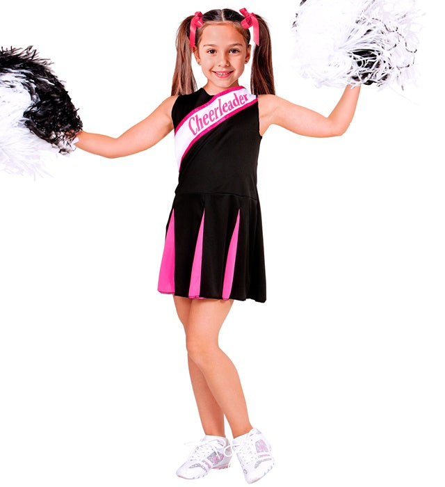 Schwarz-pinkes Cheerleader-Kleid für Fasnacht und Karneval