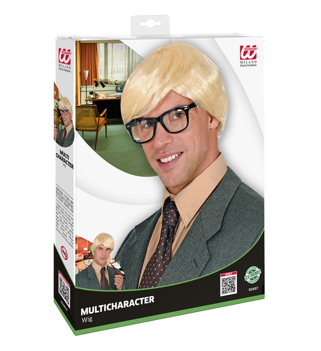 Blonde Perücke für Fasnacht und Kostüme in Verpackung