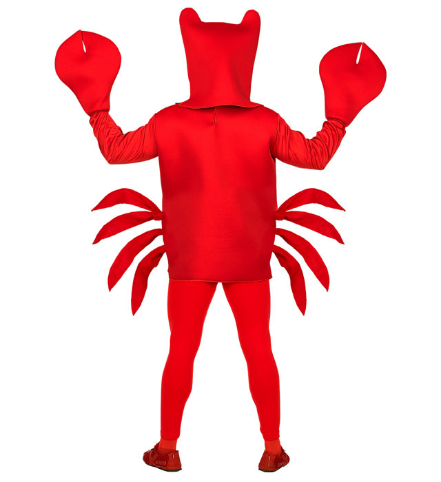 Krabben-Kostüm mit Maske und beweglichen Scheren für Fasnacht