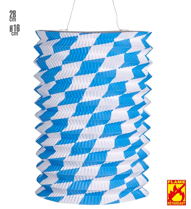 Bayerische Laterne rund in traditionellem Design mit schwer entflammbarem Material