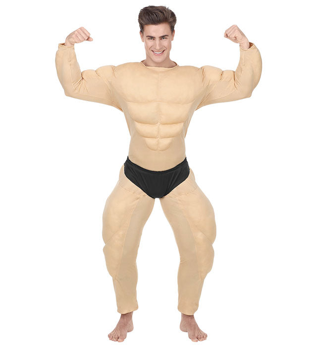 Muskel-Overall mit Slip als Bodybuilder-Kostüm für Fasnacht