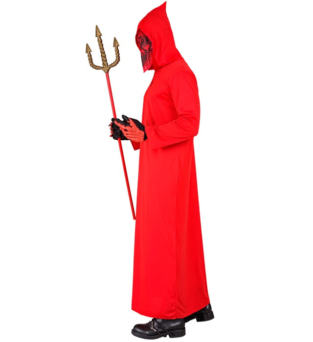 Teufels-Kapuzengewand mit Maske Kostüm für Fasnacht und Karneval