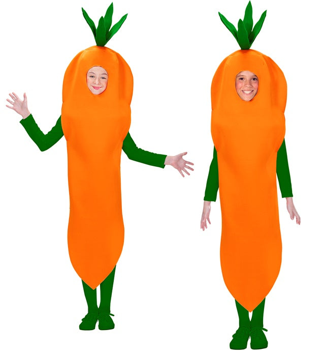 Karotten-Kostüm in leuchtendem Orange für Fasnacht und Karneval