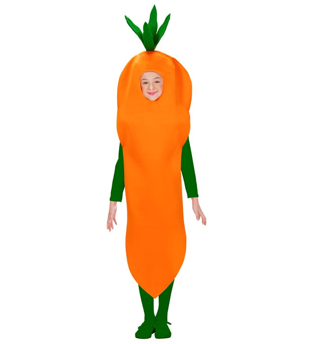 Karotten-Kostüm in leuchtendem Orange für Fasnacht und Karneval