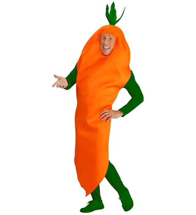 Karotten-Kostüm in leuchtendem Orange für Fasnacht und Karneval