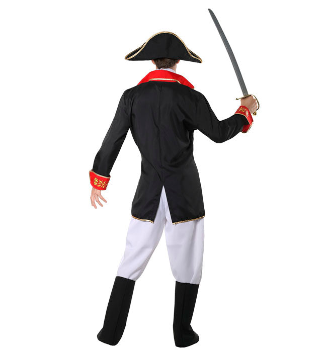 Napoleon Kostüm Komplettset mit Jacke, Hose, Stiefelüberziehern und charakteristischem Hut