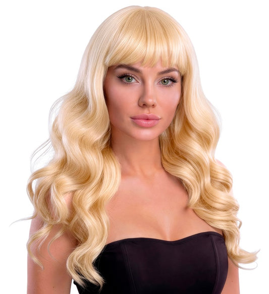 Bella Blond Perücke für Fasnacht und Karneval in hellem Blond