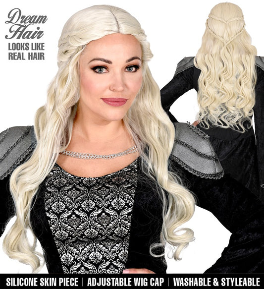 "DORNENKÖNIGIN DREAM HAIR PERÜCKE MIT HOCHWERTIGEM SILIKON LINING" in farbiger Box Blond