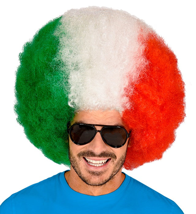Italienische Lockenperücke mit voluminösen Locken für Fasnacht Kostüm