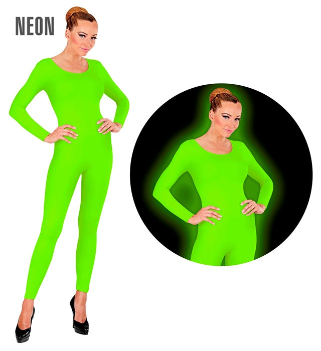 Leuchtend grüner Neon-Body als Fasnachtskostüm