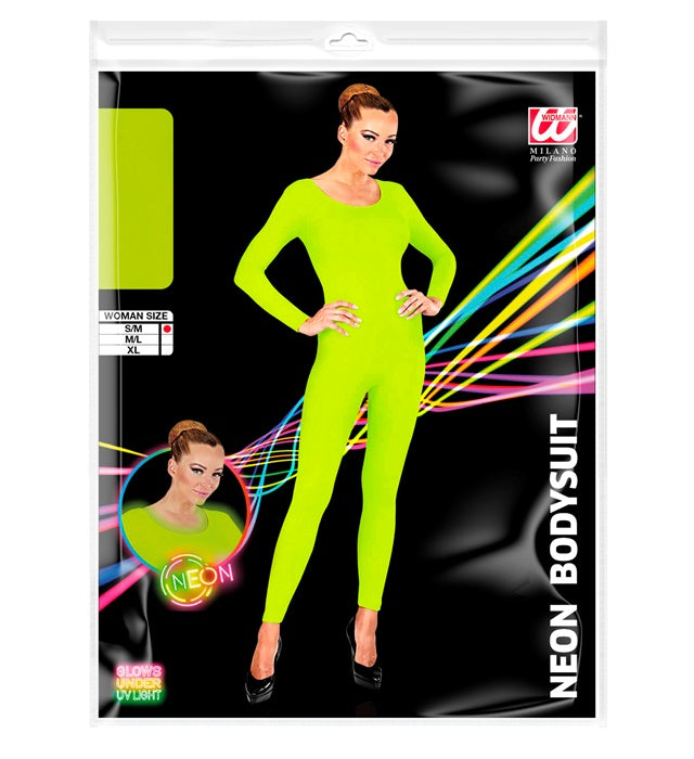 Leuchtend grüner Neon-Body als Fasnachtskostüm