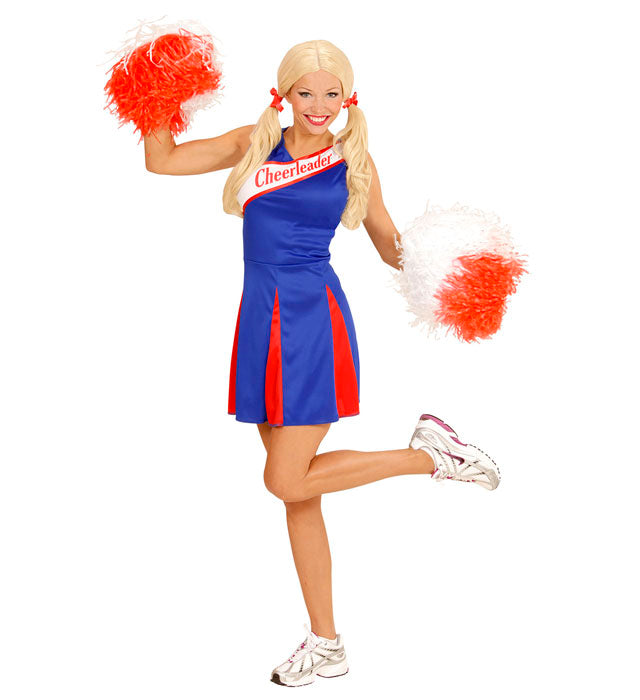 Rotes Cheerleader Kleid für Fasnacht und Karneval