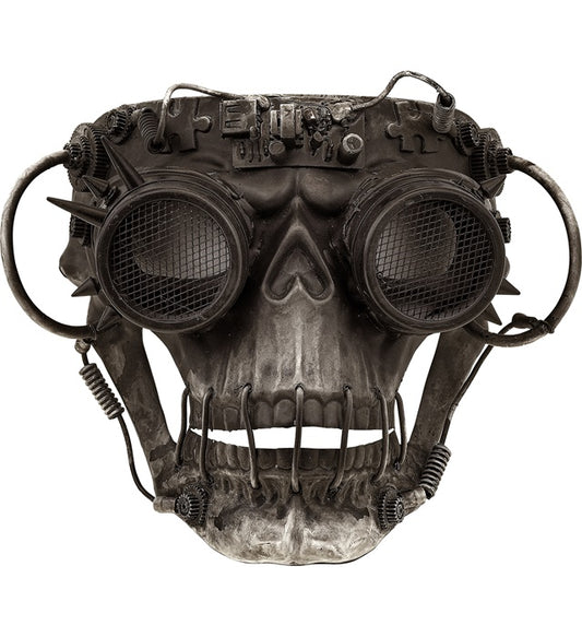 Steampunk Totenkopf Maske mit verstellbarem Gummiband für Fasnacht und Halloween