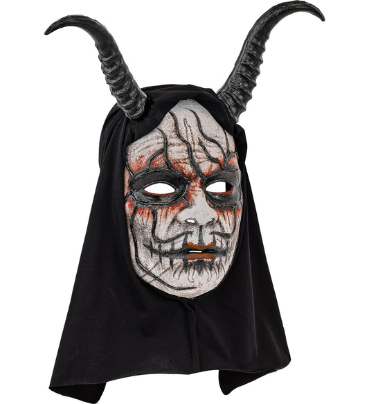 Dämonmaske Commedia Dell'Arte Dämon Mit Kapuze