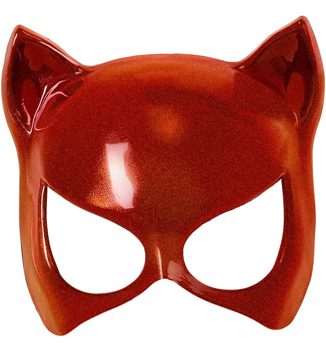 Rote Katzenaugenmaske für Fasnacht und Karneval