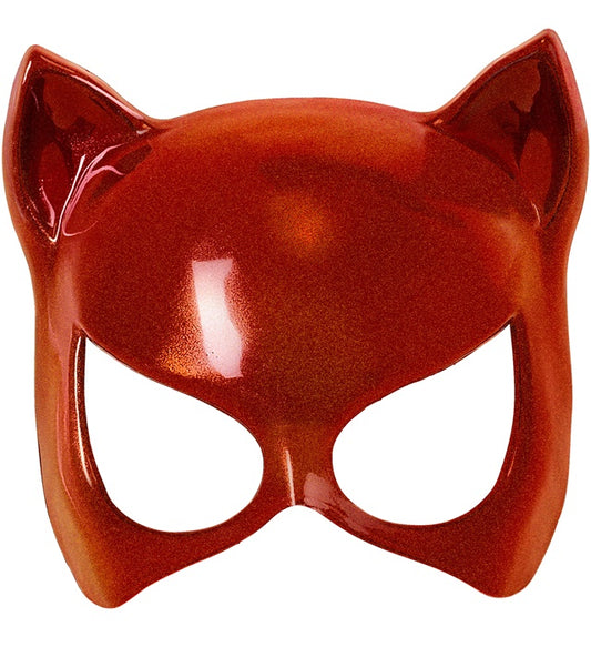 Rote Katzenaugenmaske für Fasnacht und Karneval