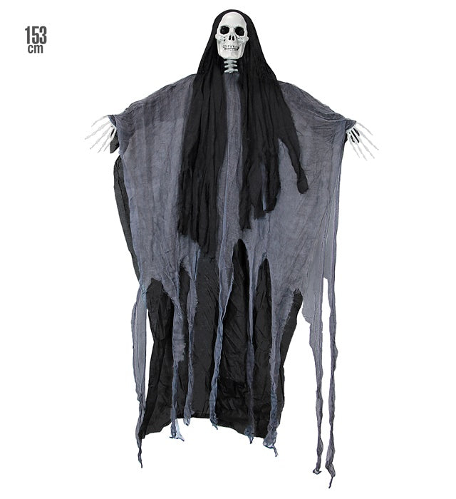 Sensenmann Kostüm 153 cm mit Umhang und Maske für Halloween und Fasnacht