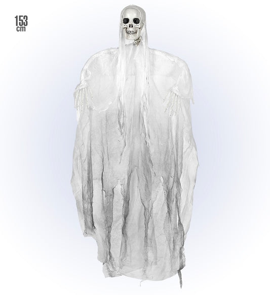Sensenmann-Figur 153 cm als Halloween- und Fasnachtsdekoration
