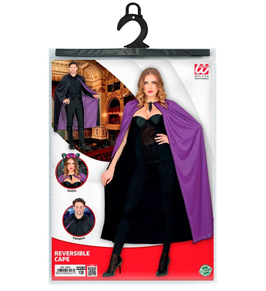 Wendeumhang schwarz-violett 130 cm für Fasnacht und Halloween
