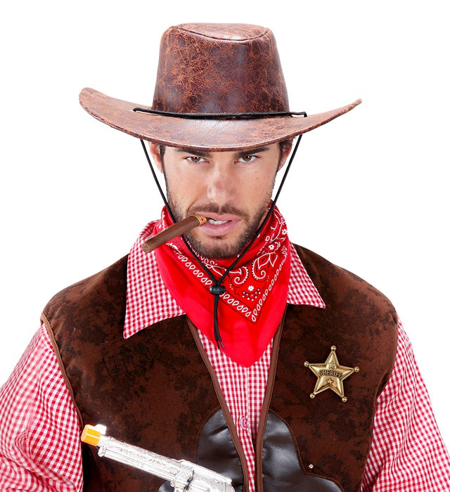 Authentischer Sheriffstern aus Metall für Fasnacht und Karneval