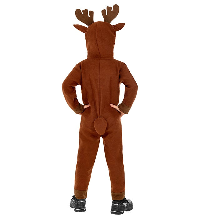 Rentier-Overall mit Kapuze auf Fasnacht getragen