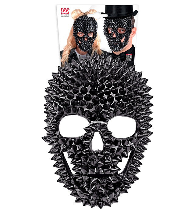 Totenkopf Maske mit Nieten für Fasnacht und Halloween
