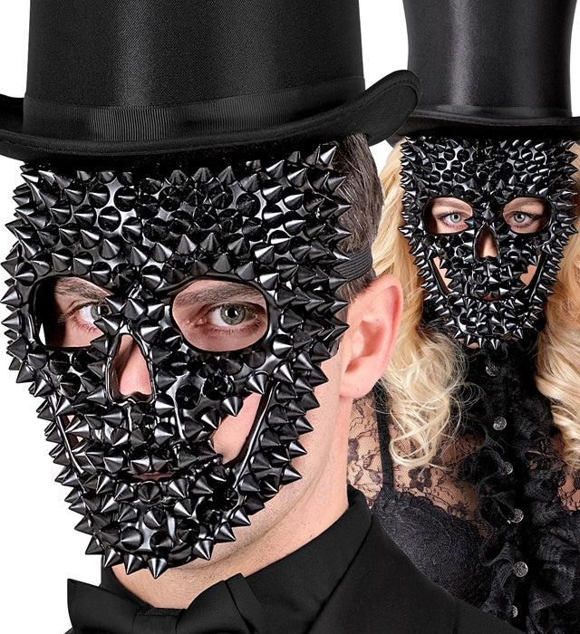 Totenkopf Maske mit Nieten für Fasnacht und Halloween