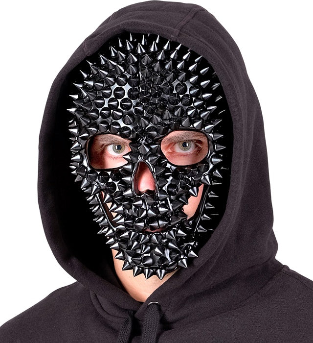 Totenkopf Maske mit Nieten für Fasnacht und Halloween