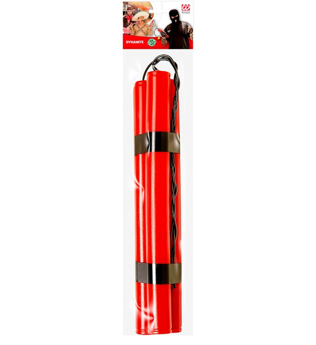 25 cm langer Dynamit Stab als Fasnacht Accessoire