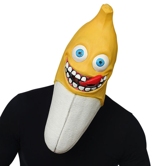 Ganzkopf-Maske in Form einer großen gelben Banane