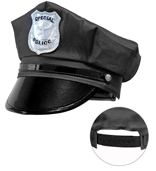 "POLIZEIMÜTZE" Größenverstellbar Schwarz