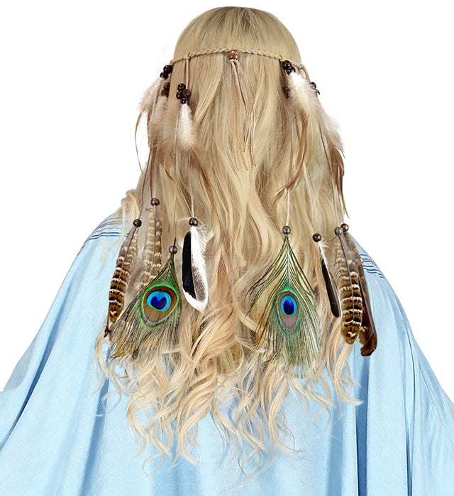 Indianer Stirnband mit bunten Federn als Fasnachts-Accessoire