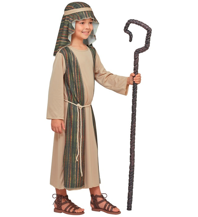 Schäfer-Verkleidung mit Robe, Gürtel und Kopfbedeckung für Fasnacht