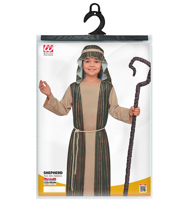 Schäfer-Verkleidung mit Robe, Gürtel und Kopfbedeckung für Fasnacht