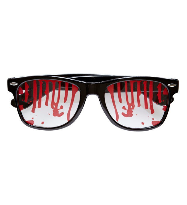Blutbefleckte Brille als Halloween- und Fasnacht-Accessoire