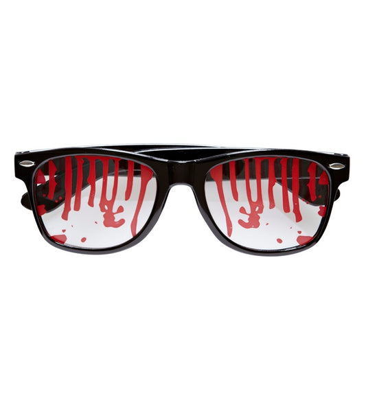 Blutbefleckte Brille als Halloween- und Fasnacht-Accessoire