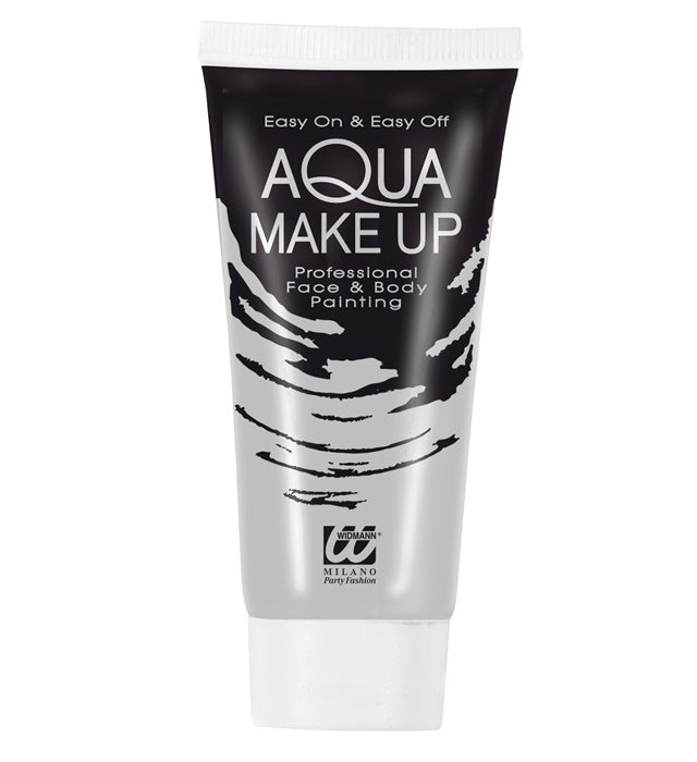 Graues Aqua Make-up in Tube 30 ml für Fasnacht und Karneval