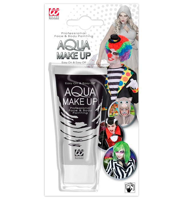 Graues Aqua Make-up in Tube 30 ml für Fasnacht und Karneval
