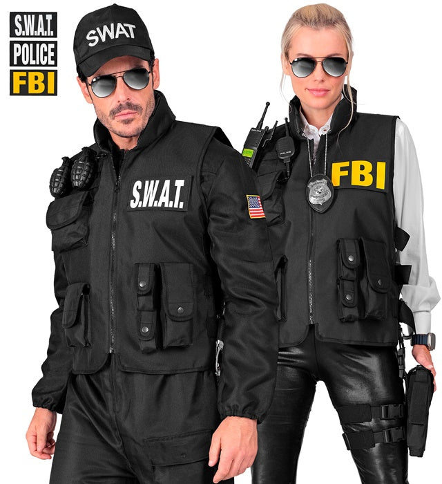 Taktische Einsatzweste SWAT FBI Police mit austauschbaren Patches
