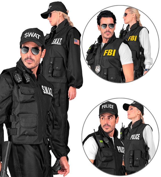 Taktische Einsatzweste SWAT FBI Police mit austauschbaren Patches