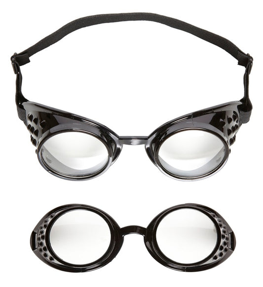 Klare Schutzbrille im Laborstil als Fasnacht Accessoire